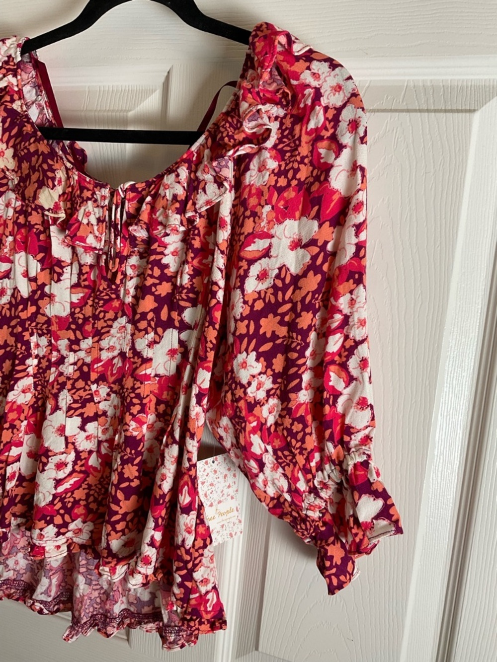 Free People Sweet Memories Blouse in Fruit Punch Combo - Size S - Picture 3 of 10